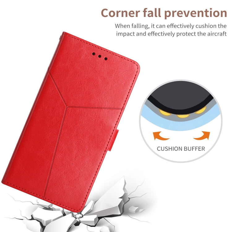 For Motorola Moto G62 5G Y Stitching Horizontal Flip Leather Phone Case(Red)