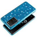 For Galaxy S20 Ultra Plating Glittery Powder Shockproof TPU Protective Case(Silver)