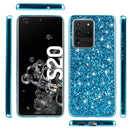 For Galaxy S20 Ultra Plating Glittery Powder Shockproof TPU Protective Case(Silver)