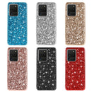 For Galaxy S20 Ultra Plating Glittery Powder Shockproof TPU Protective Case(Silver)
