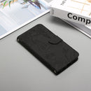 For Motorola Moto G42 Skin Feel Butterfly Peony Embossed Leather Phone Case(Black)