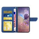 For Motorola Moto G42 Skin Feel Butterfly Peony Embossed Leather Phone Case(Blue)