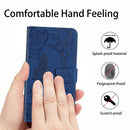 For Motorola Moto G42 Skin Feel Butterfly Peony Embossed Leather Phone Case(Blue)