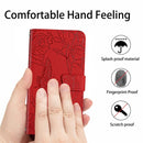 For Motorola Moto G42 Skin Feel Butterfly Peony Embossed Leather Phone Case(Red)