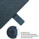 For Samsung Galaxy A20 / A30 Mandala Embossed Flip Leather Phone Case(Blue)