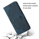 For Samsung Galaxy A20 / A30 Mandala Embossed Flip Leather Phone Case(Blue)