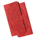 For Samsung Galaxy A31 Mandala Embossed Flip Leather Phone Case(Red)