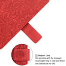 For Samsung Galaxy A31 Mandala Embossed Flip Leather Phone Case(Red)