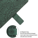 For Samsung Galaxy S21 5G Mandala Embossed Flip Leather Phone Case(Green)