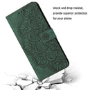 For Samsung Galaxy S21 5G Mandala Embossed Flip Leather Phone Case(Green)