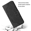 For Samsung Galaxy S22+ 5G Mandala Embossed Flip Leather Phone Case(Black)