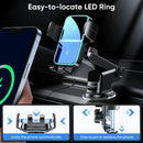 JOYROOM JR-ZS246 Car Dashboard 15W Qi Dual-Coil Wireless Charger Phone Holder(Black)