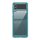 For Samsung Galaxy Z Flip4 5G Colorful Series Acrylic + TPU Phone Case(Transparent Blue)