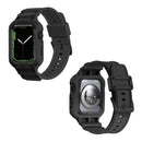 Integrated TPU Watch Band For Apple Watch Series 8&7 45mm / SE 2&6&SE&5&4 44mm / 3&2&1 42mm(Black)