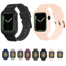 Integrated TPU Watch Band For Apple Watch Series 8&7 45mm / SE 2&6&SE&5&4 44mm / 3&2&1 42mm(Black)