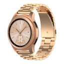 For Galaxy Watch 46mm Three Pearl Steel Watch Band(Rose Gold)
