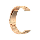 For Galaxy Watch 46mm Three Pearl Steel Watch Band(Rose Gold)