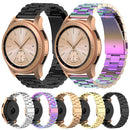 For Galaxy Watch 46mm Three Pearl Steel Watch Band(Rose Gold)
