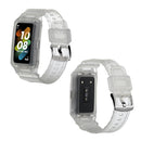 For Huawei Band 7 / 6 / Honor Band 6 Integrated TPU Watch Band(Frosted Transparent)