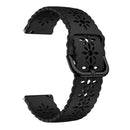For Huawei Watch GT 3 Pro 22mm Plum Blossom Hollowed Silicone Watch Band(Black)