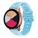 For Huawei Watch GT 3 Pro 22mm Plum Blossom Hollowed Silicone Watch Band(Light Blue)