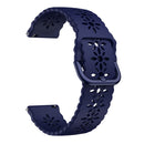 For Huawei Watch GT 3 Pro 22mm Plum Blossom Hollowed Silicone Watch Band(Midnight Blue)