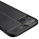 Litchi Texture TPU Phone Case For iPhone 14 (Blue)