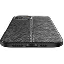 Litchi Texture TPU Phone Case For iPhone 14 Max (Black)