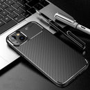 Carbon Fiber Texture TPU Phone Case For iPhone 14 Pro Max (Black)