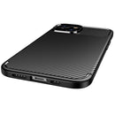 Carbon Fiber Texture TPU Phone Case For iPhone 14 Pro Max (Black)