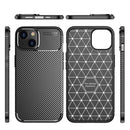 Carbon Fiber Texture TPU Phone Case For iPhone 14 Pro Max (Black)