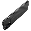 Carbon Fiber Texture TPU Phone Case For iPhone 14 Pro Max (Blue)