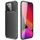 Carbon Fiber Texture TPU Phone Case For iPhone 14 (Black)