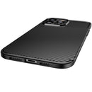 Carbon Fiber Texture TPU Phone Case For iPhone 14 (Black)