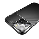 Carbon Fiber Texture TPU Phone Case For iPhone 14 (Black)