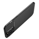 Carbon Fiber Texture TPU Phone Case For iPhone 14 Max (Blue)