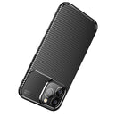 Carbon Fiber Texture TPU Phone Case For iPhone 14 Max (Blue)