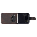 For Samsung Galaxy Z Flip4 AZNS Dream II Skin Feel PU+TPU Horizontal Flip PU Phone Case(Coffee)