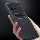 For vivo X80 Frosted Holder Phone Case(Matte Black)