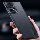 For OPPO Reno8 Pro Folding Holder Plain Leather Phone Case(Black)