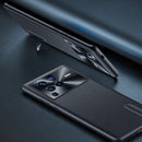 For vivo X80 Pro Folding Holder Plain Leather Phone Case(Black)