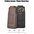 Outdoor Mountaineering Phone Hanging Pocket for Samsung Galaxy Z Fold3 5G(Brown)