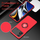 For Xiaomi Poco X4 Pro 5G Eagle Eye Ring Holder Phone Case(Red + Black)
