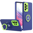For Samsung Galaxy A23 4G Eagle Eye Ring Holder Phone Case(Blue + Green)