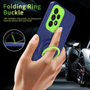 For Samsung Galaxy A23 4G Eagle Eye Ring Holder Phone Case(Blue + Green)