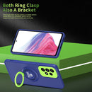 For Samsung Galaxy A23 4G Eagle Eye Ring Holder Phone Case(Blue + Green)