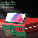 For Samsung Galaxy A23 4G Eagle Eye Ring Holder Phone Case(Dark Green + Red)