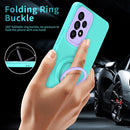 For Samsung Galaxy A23 4G Eagle Eye Ring Holder Phone Case(Light Green + Purple)