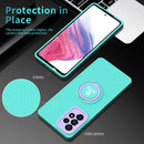 For Samsung Galaxy A23 4G Eagle Eye Ring Holder Phone Case(Light Green + Purple)