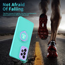 For Samsung Galaxy A23 4G Eagle Eye Ring Holder Phone Case(Light Green + Purple)